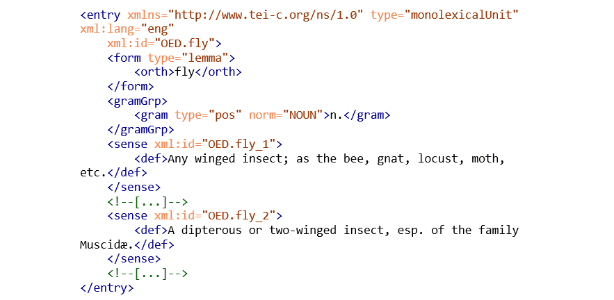 TEI Lex-0 encoded lexicographic article